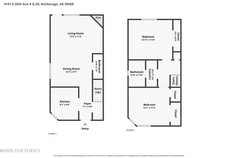 Floorplan - 4141 E 20th Ave # G30, Anchorage, AK 99508 photo 1 of 3