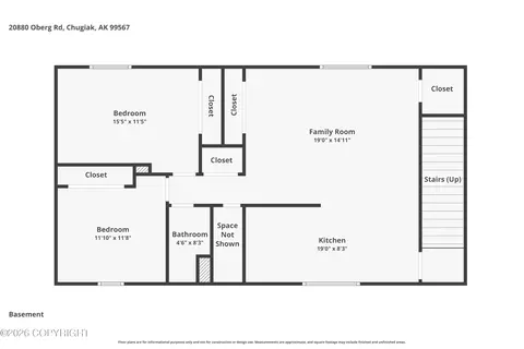 Floorplan - 20880 Oberg Rd, Chugiak, AK 99567 photo 2 of 3