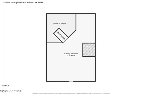 Floorplan - 14357 N Stormybrook Cir, Willow, AK 99688 photo 3 of 3