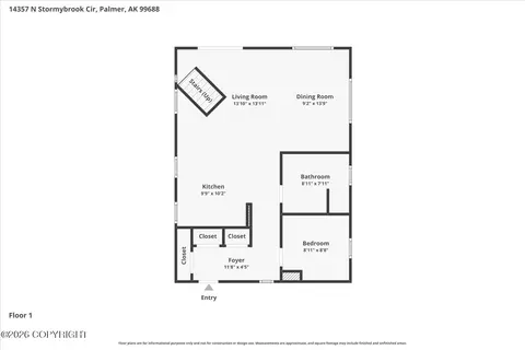 Floorplan - 14357 N Stormybrook Cir, Willow, AK 99688 photo 2 of 3