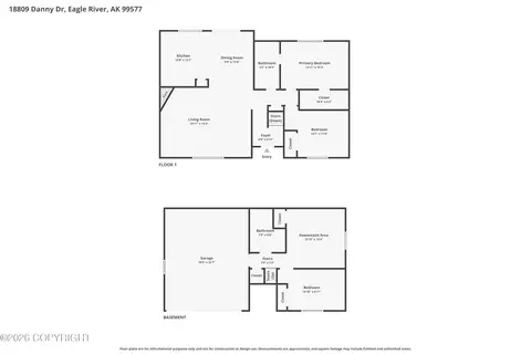 Floorplan - 18809 Danny Dr, Eagle River, AK 99577 photo 1 of 2