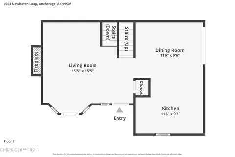 Floorplan - 9703 Newhaven Loop, Anchorage, AK 99507 photo 1 of 1