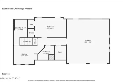 Floorplan - 8201 Robert Dr, Anchorage, AK 99516 photo 1 of 4