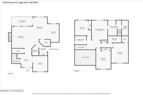 Floorplan - 13314 Rosser Dr, Eagle River, AK 99577 photo 1 of 6