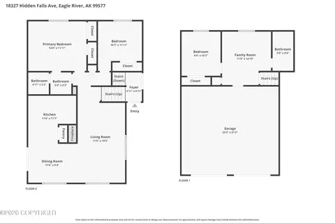 Floorplan - 18327 Hidden Falls Ave, Eagle River, AK 99577 photo 1 of 3