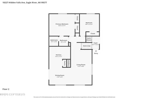 Floorplan - 18327 Hidden Falls Ave, Eagle River, AK 99577 photo 3 of 3