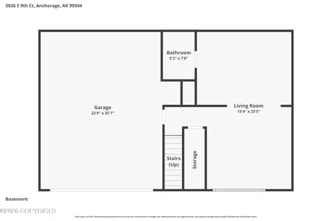 Floorplan - 5836 E 9th Ct, Anchorage, AK 99504 photo 1 of 1