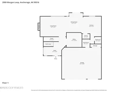 Floorplan - 2909 Morgan Loop, Anchorage, AK 99516 photo 1 of 1
