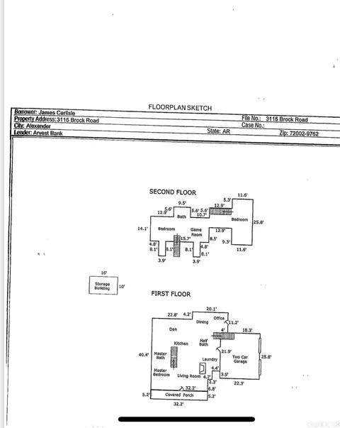 Floorplan - 3115 Brock Rd, Alexander, AR 72002 photo 1 of 2