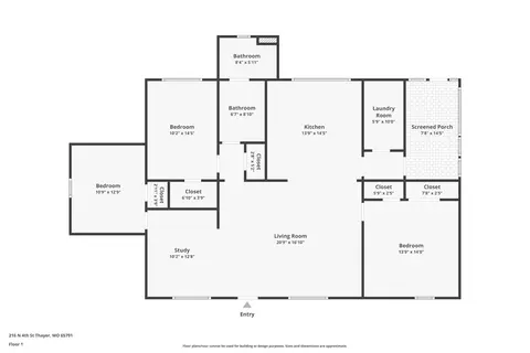 Floorplan - 216 N 4th, Thayer, MO 65791 photo 1 of 1