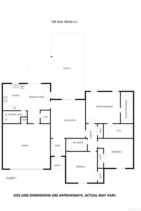 Floorplan - 104 Bob White Cv, Beebe, AR 72012 photo 1 of 1