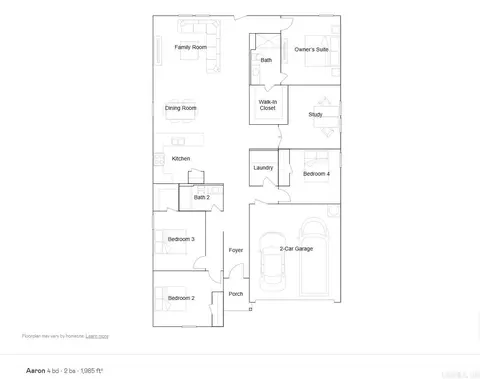 Floorplan - 107 King Ranch Dr, Beebe, AR 72012 photo 1 of 1