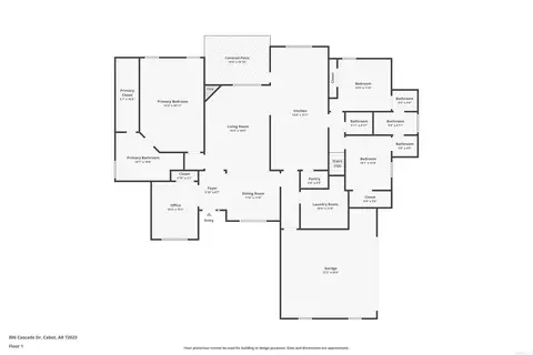Floorplan - 806 Cascade Dr, Cabot, AR 72023 photo 1 of 2