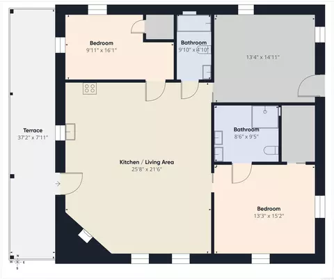Floorplan - 106 W Prosperity Rd, Poughkeepsie, AR 72569 photo 1 of 1