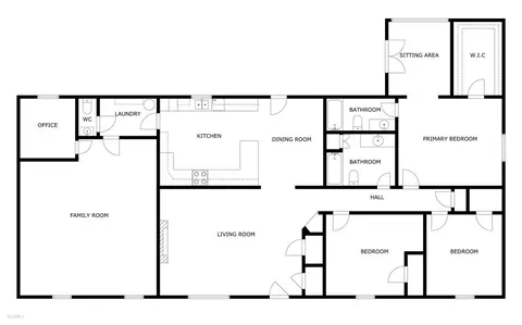 Floorplan - 1375 Pine Hill Rd, Dover, AR 72837 photo 1 of 1