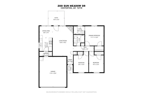Floorplan - 200 Sun Meadow Dr, Centerton, AR 72719 photo 1 of 1