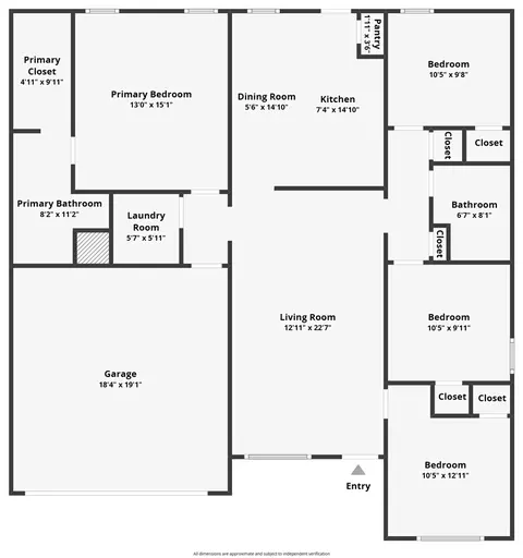 Floorplan - 1731 Hermitage Dr, Centerton, AR 72719 photo 1 of 1