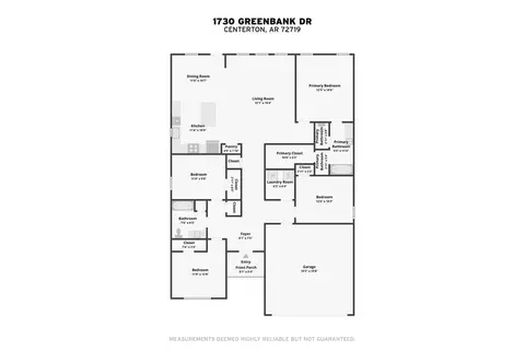 Floorplan - 1730 Greenbank Dr, Centerton, AR 72719 photo 1 of 1