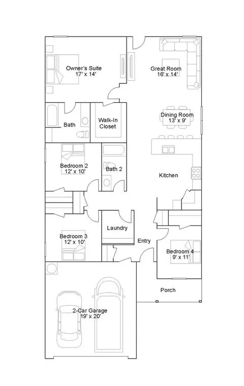 Floorplan - 3618 S 3rd St, Rogers, AR 72758 photo 1 of 1