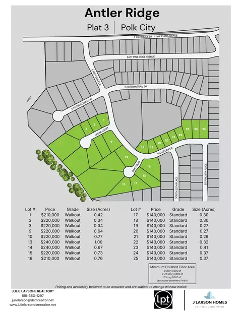 lot2 E Amber Leaf Cir, Polk City, IA 50226