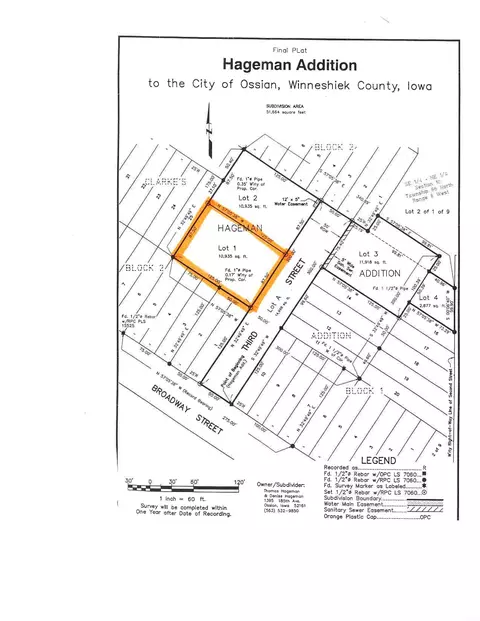 Third Street, Ossian, IA 52161