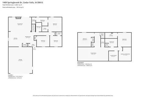 Floorplan - 1409 Springbrook Dr, Cedar Falls, IA 50613 photo 2 of 3