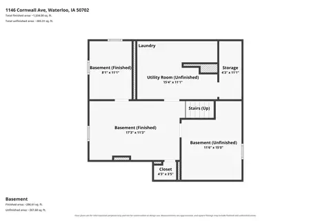 Floorplan - 1146 Cornwall Ave, Waterloo, IA 50702 photo 1 of 4