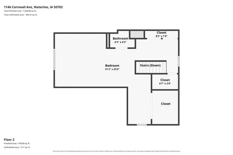 Floorplan - 1146 Cornwall Ave, Waterloo, IA 50702 photo 4 of 4