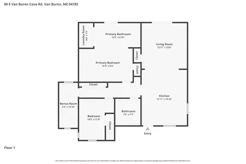 80 E Van Buren Cove Rd, Van Buren, ME 04785
