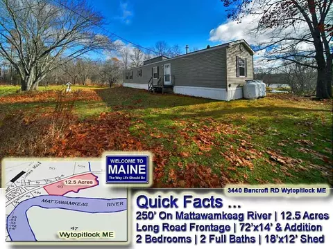 3440 Bancroft Rd, Wytopitlock, ME 04497