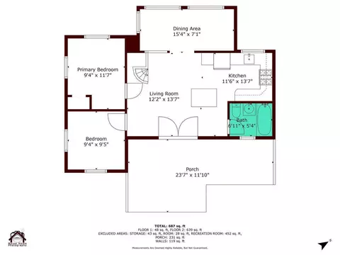 Floorplan - 418 E Shore Rd, Peru, ME 04290 photo 2 of 6