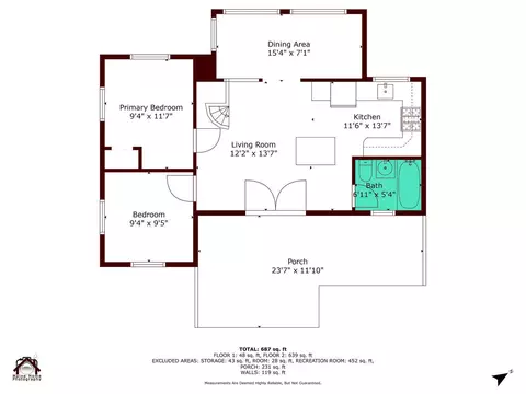Floorplan - 418 E Shore Rd, Peru, ME 04290 photo 4 of 6