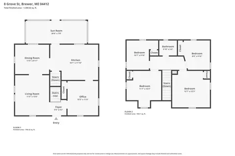 Floorplan - 8 Grove St, Brewer, ME 04412 photo 2 of 2