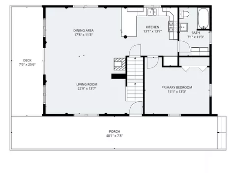 Floorplan - 98 Stevens Rd, Stoneham, ME 04231 photo 1 of 2