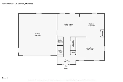 Floorplan - 22 Cumberland Ln, Gorham, ME 04038 photo 2 of 2