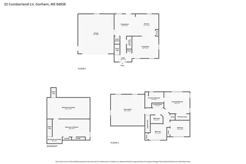 Floorplan - 22 Cumberland Ln, Gorham, ME 04038 photo 1 of 2