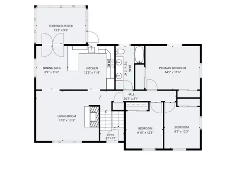 Floorplan - 14 Douglas Ave, Saco, ME 04072 photo 1 of 2