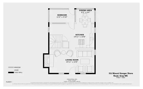 Floorplan - 331 Mount Hunger Shore Rd, Gray, ME 04039 photo 1 of 4