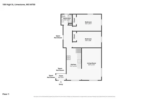 Floorplan - 108 High St, Limestone, ME 04750 photo 1 of 1