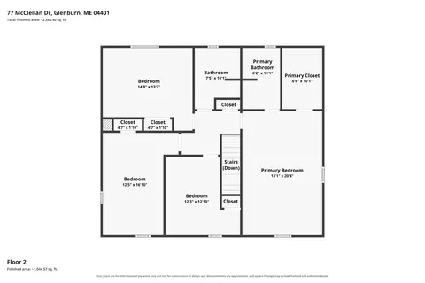 Floorplan - 77 Mcclellan Dr, Glenburn, ME 04401 photo 2 of 2
