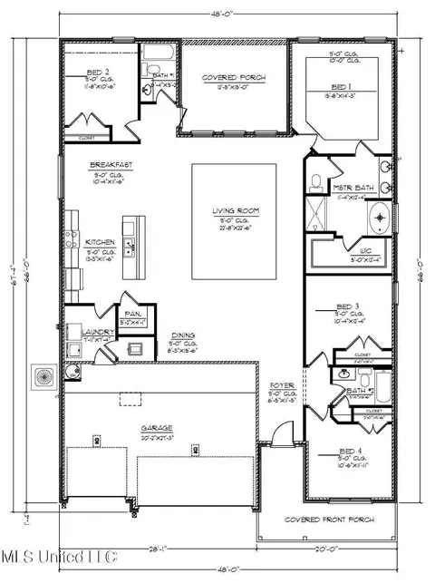 Floorplan - 8014 Crawford Dr, Long Beach, MS 39560 photo 2 of 3