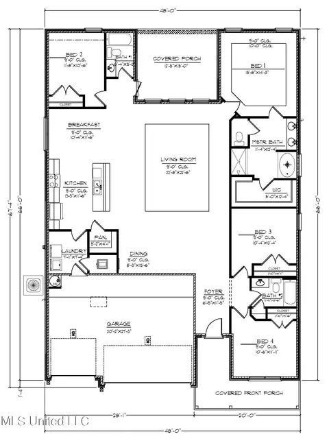 Floorplan - 8014 Crawford Dr, Long Beach, MS 39560 photo 1 of 3