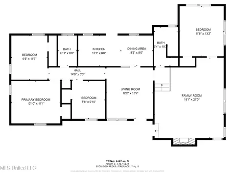 Floorplan - 3112 Bellview Ave, Moss Point, MS 39563 photo 1 of 1