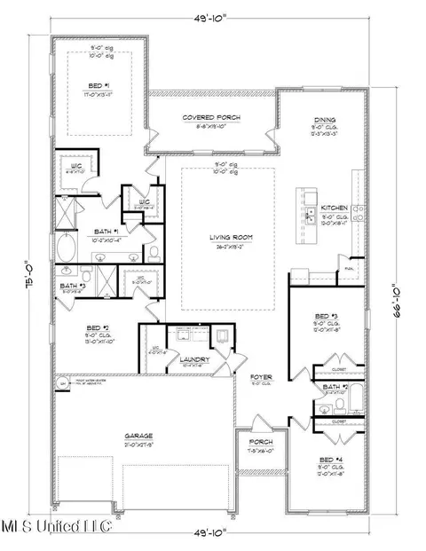 Floorplan - 9014 Addison Blvd, Long Beach, MS 39560 photo 1 of 1