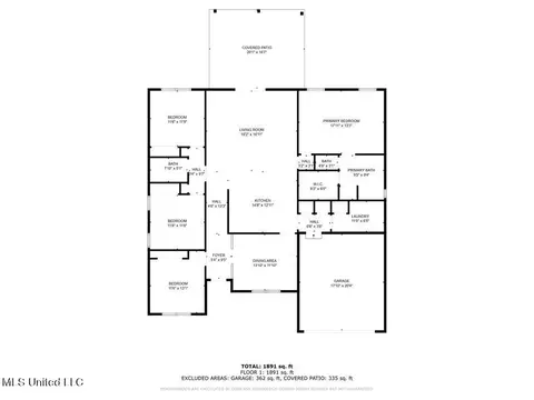 Floorplan - 18067 Prairie Dr, Saucier, MS 39574 photo 2 of 2