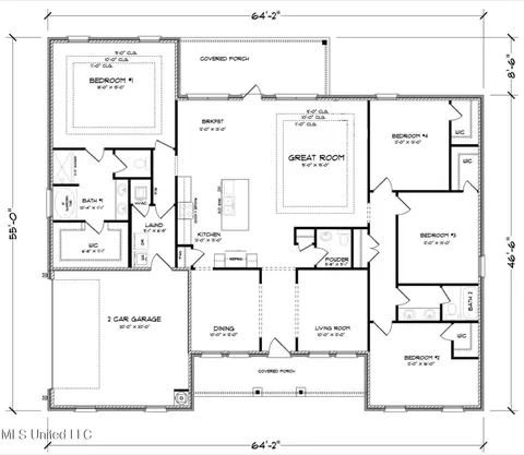 Floorplan - 153 Firefly Dr, Lucedale, MS 39452 photo 1 of 1