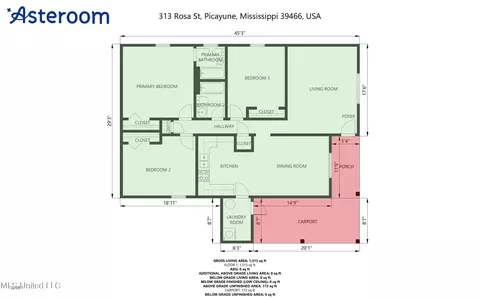 Floorplan - 313 Rosa St, Picayune, MS 39466 photo 1 of 1