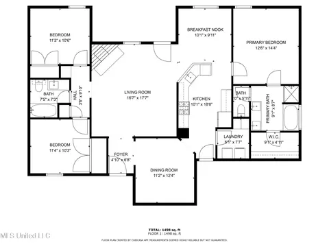 Floorplan - 429 Grant Fox Dr, Brandon, MS 39047 photo 1 of 1