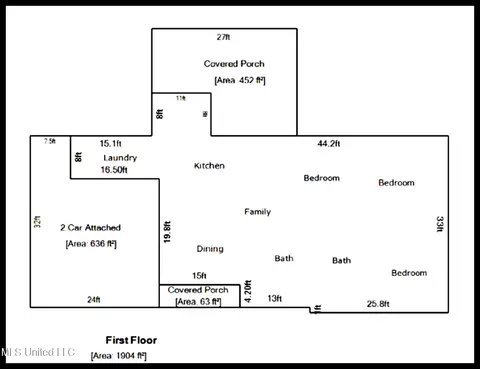 Floorplan - 3702 Union Rd, Sardis, MS 38666 photo 1 of 1