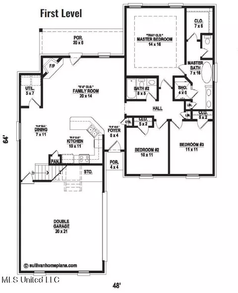Floorplan - 6240 Clover Ct, Walls, MS 38680 photo 1 of 1